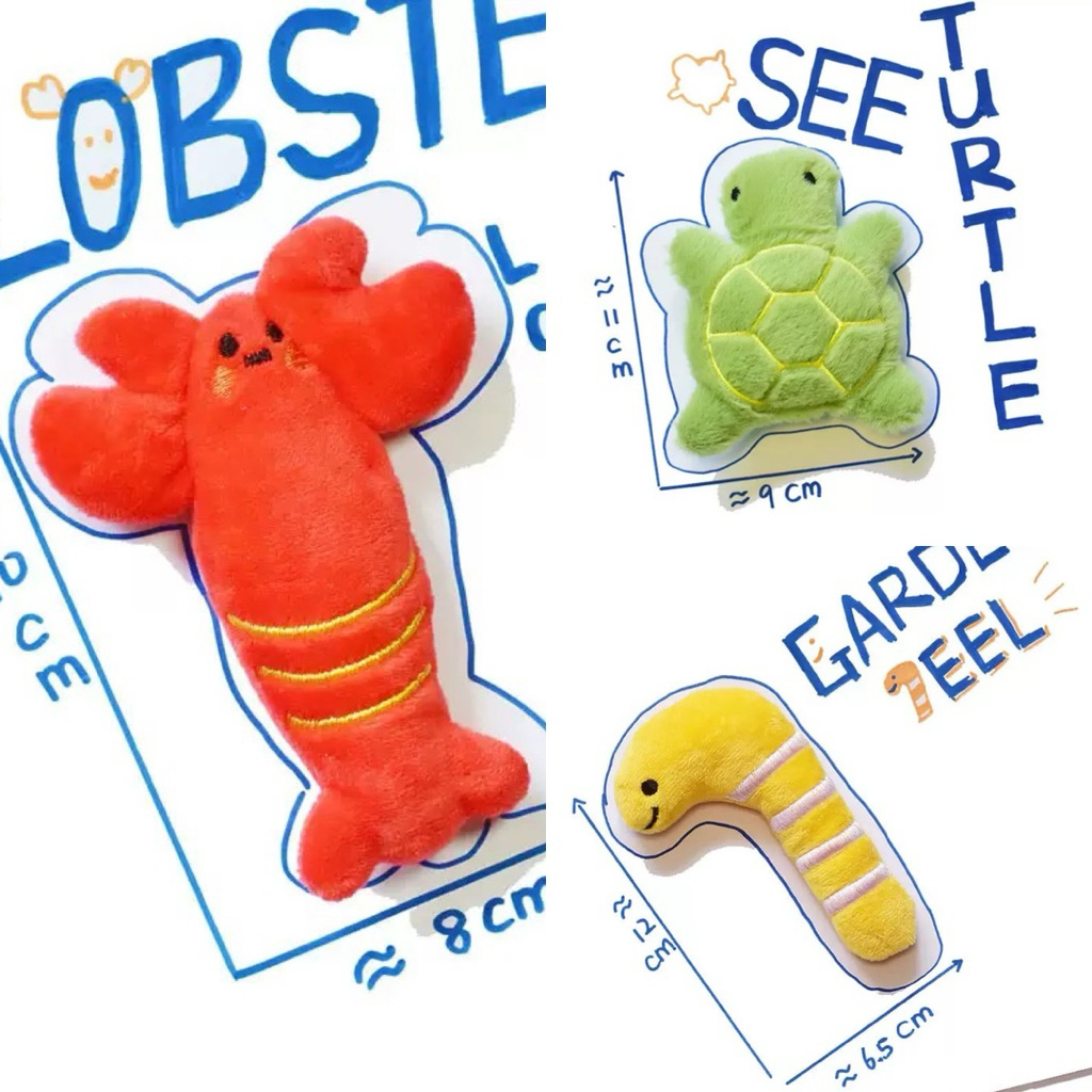 🔥ส่งฟรี TH🔥ของเล่นสัตว์เลี้ยง ตุ๊กตาโลกใต้น้ำ เบเกอร์รี่ นุ่มนิ่มบีบมีเสียง minimal ของเล่นแมว ตุ๊กตาสัตว์เลี้ยงนุ่มนิ่ม - รูปที่ 6