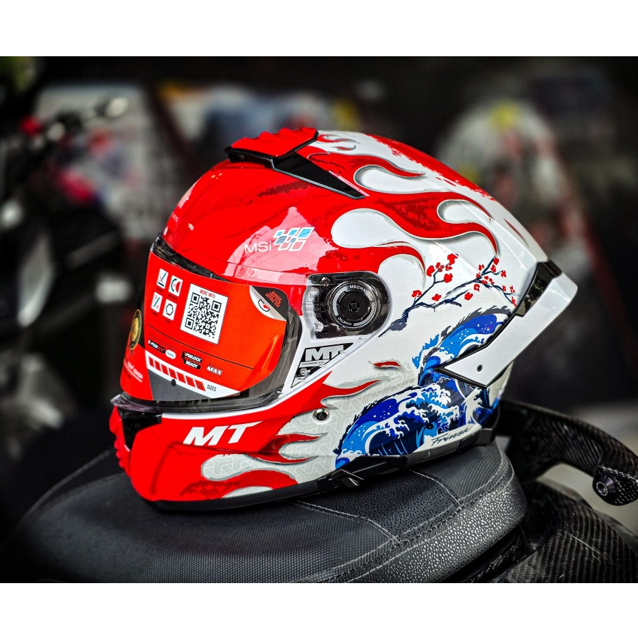 MT รุ่น Thunder 4 Sv 2025 , BLADE 2 SV 2022 หมวกกันน็อคสีดำ แบบสปอร์ทัวริ่ง มีแว่นกันแดดด้านใน