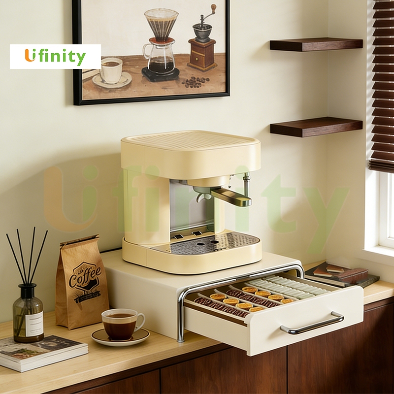 Lifinity ลิ้นชักเก็บแคปซูลกาแฟ ชา แบบตั้งโต๊ะ ชั้นวางแคปซูลกาแฟ แบบลิ้นชัก สําหรับเก็บแคปซูลชา