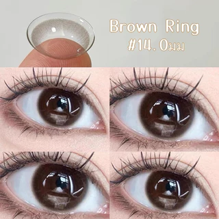 【ซื้อครบ฿120แถมน้ำยาล้าง60ML1ขวด】Midroo คอนแทคเลนส์ คอนเทนต์เลนส์สีดํา รายเดือน คอนแทคเลนส์ Black/Brown Lens-14.0มม