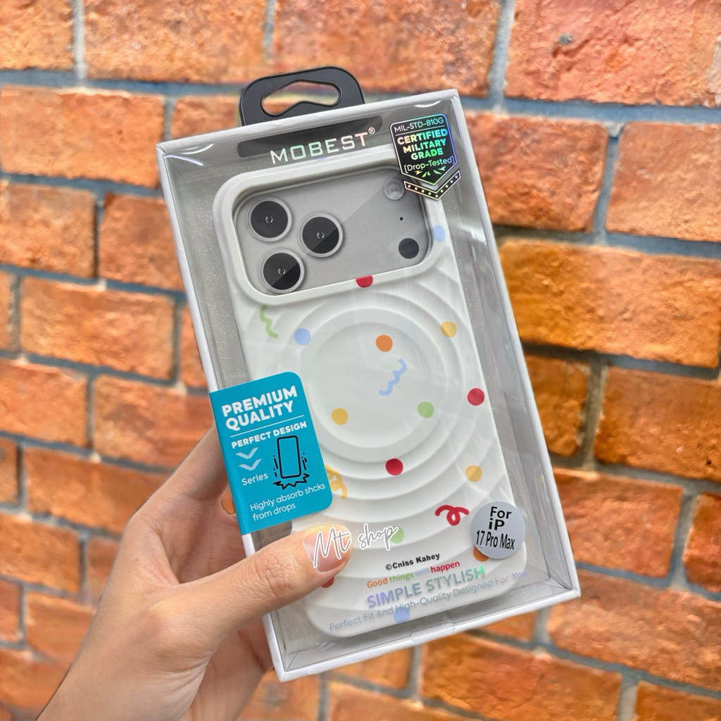 🎉Mobest Case เคสลายจุด มีแม่เหล็กชาร์จ สำหรับรุ่น iP 17 17pro 17promax 15 15promax 16promax