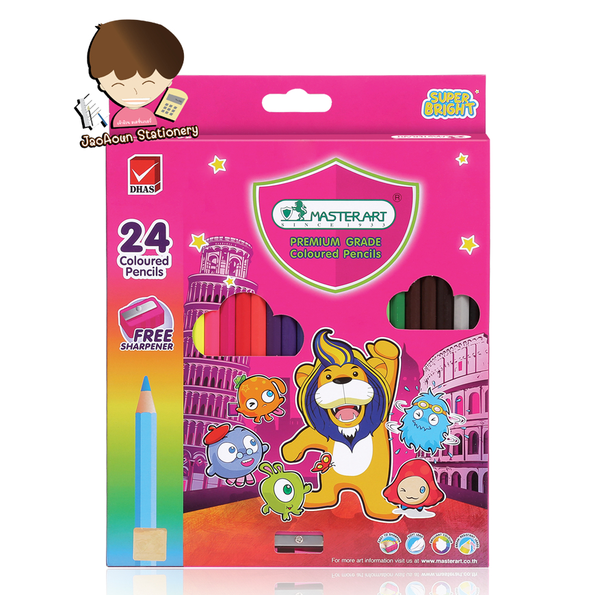 ดินสอสีไม้ยาว  24  36 48  สี Master Art รุ่น Super Bright  (สี/ 1กล่อง)