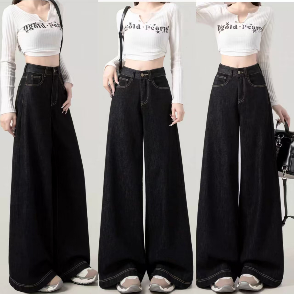🔥919nn🔥ฟ้าซีดจาง กางเกงยีนส์ กางเกงยีนส์ผู้หญิง กางเกงยีน ยีนส์ เอวสูง