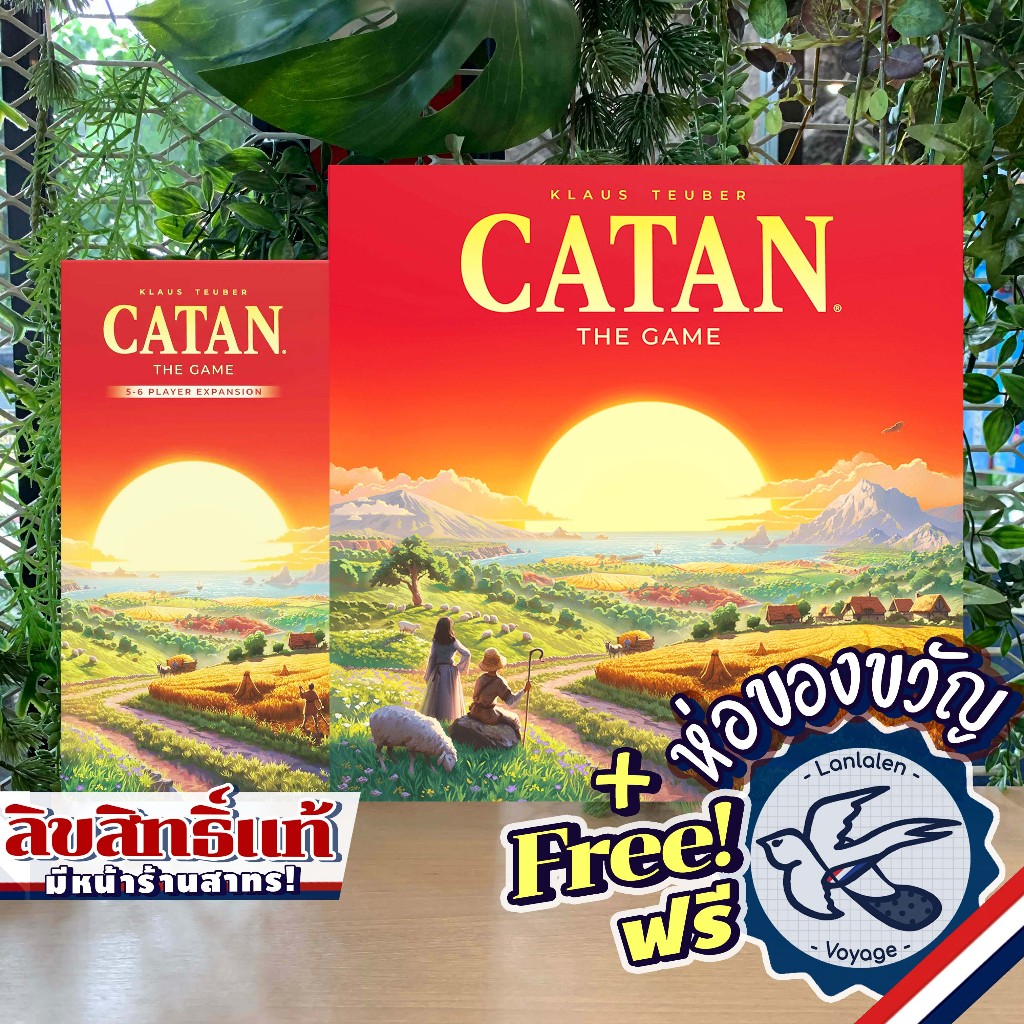 [ของแท้][สินค้าขายดี] Catan คาทาน [TH/EN] ภาษาไทย / English 6th Edition / ภาคเสริม 5 - 6 คน [Boardga