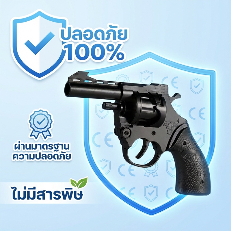 ปืนลูกโม่ยิงโลหะ8090 สไตล์เรโทร ปืนของเล่นเด็ก ปืนของเล่นยิงเอฟเฟกต์เสียงสไตล์เรโทรสำหรับเด็กผู้ชาย - รูปที่ 2