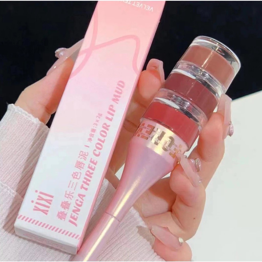 Xixi ลิปสติก ลิปกลอส เนื้อแมตต์กํามะหยี่ 3 สี กันน้ํา ให้ความชุ่มชื้น เรียบเนียน NO.D601