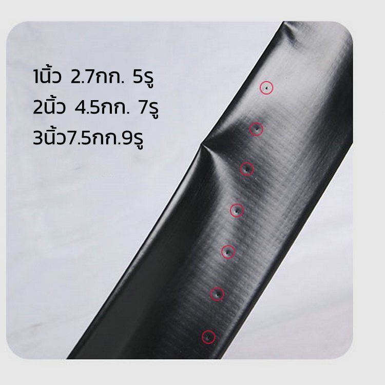 เทปน้ำพุ่ง 5รู/7รู/9รู PE สายส่งน้ำ 1 นิ้ว -3 นิ้ว ดำ ช้างพ่นน้ำ มีความยาว100-200 เมตร ท่อส่งน้ำ ท่อแบน ดำ - รูปที่ 3