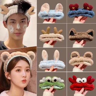ที่คาดผมผู้หญิง ดีไซน์ตุ๊กตาหมี สีชมพูหวานแหววน่ารัก สไตล์ เกาหลี วัสดุผ้ากำมะหยี่ เหมาะสำหรับผู้หญิง