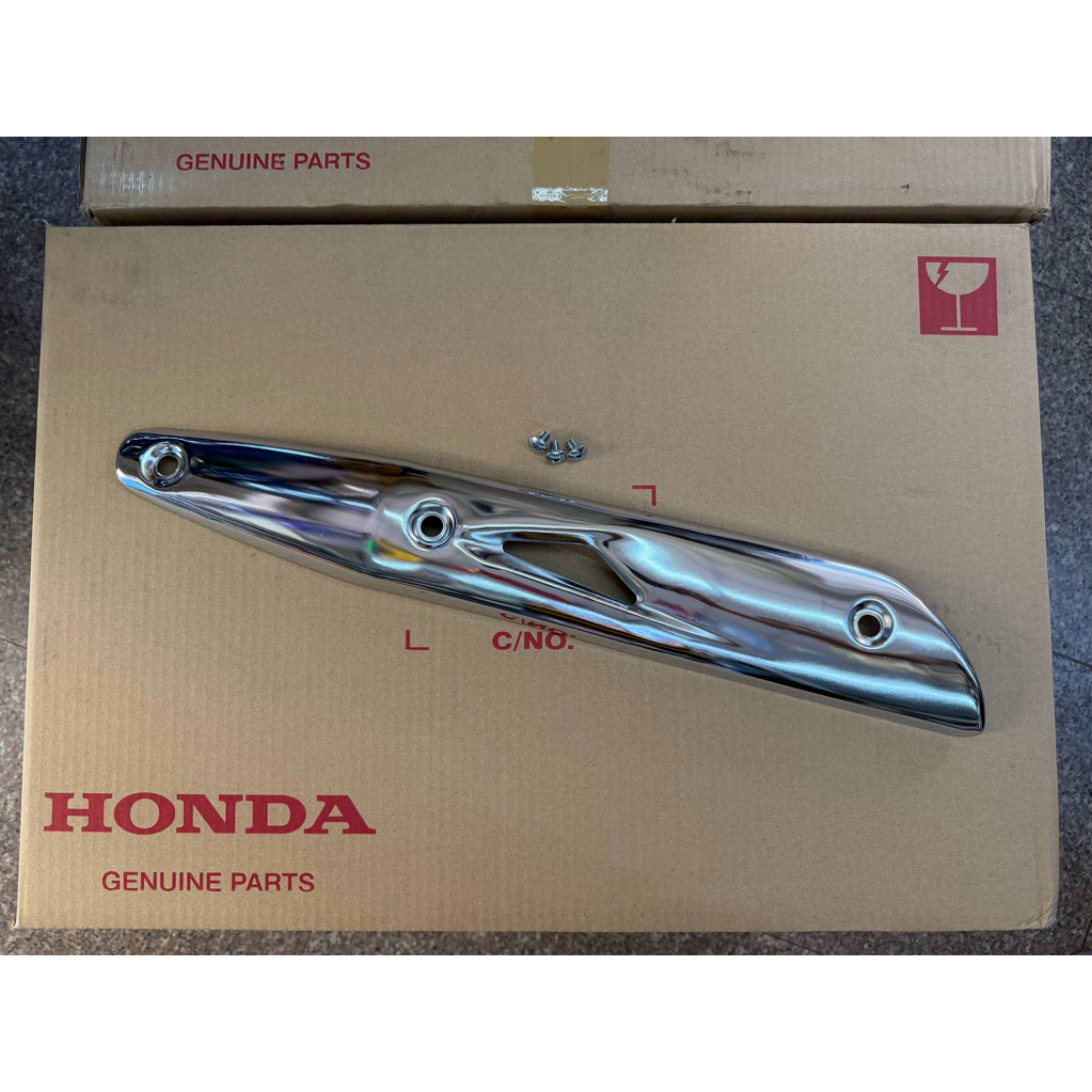 ฝาครอบท่อ กันร้อน พร้อมน๊อต บังท่อ เวฟ Wave125(S,R,I) งานชุบ A+ (W125+น๊อต)