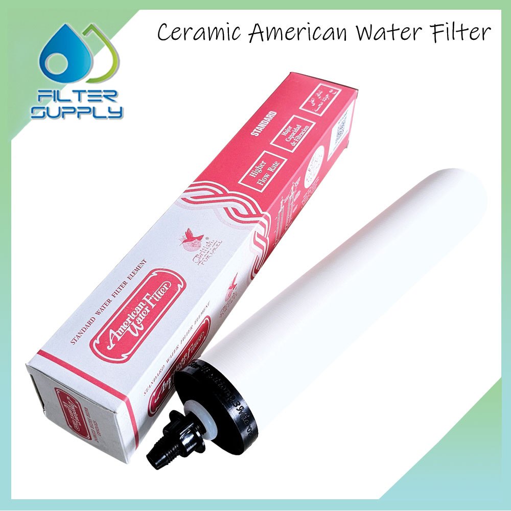 Ceramic American Water Filter Pink ไส้กรองน้ำเซรามิค ฝาดำ กล่องชมพู