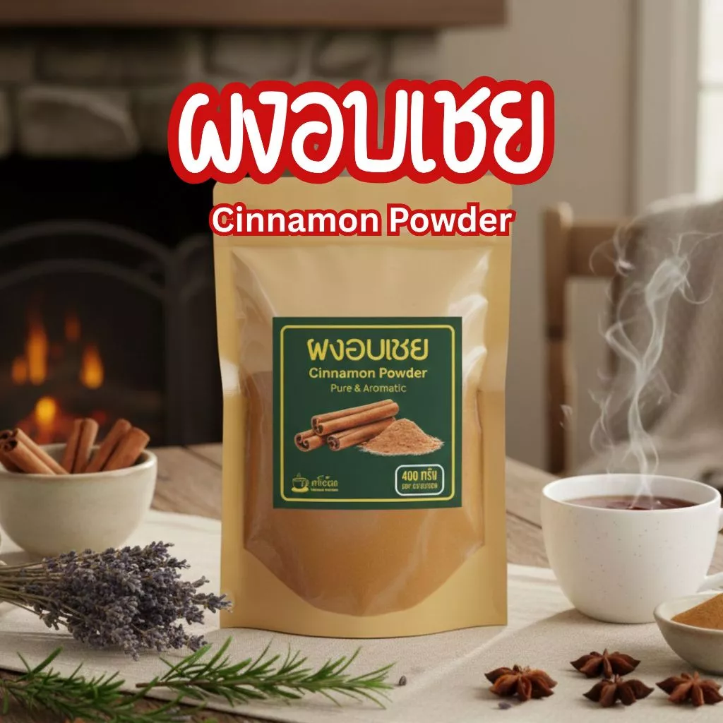 ผงอบเชยแท้ 100% Cinnamon Powder ผงชงดื่ม/โรยเครื่องดื่ม กลิ่นหอมอบอุ่น เกรดพรีเมียม (35g. 75g. 200g. 400g.)