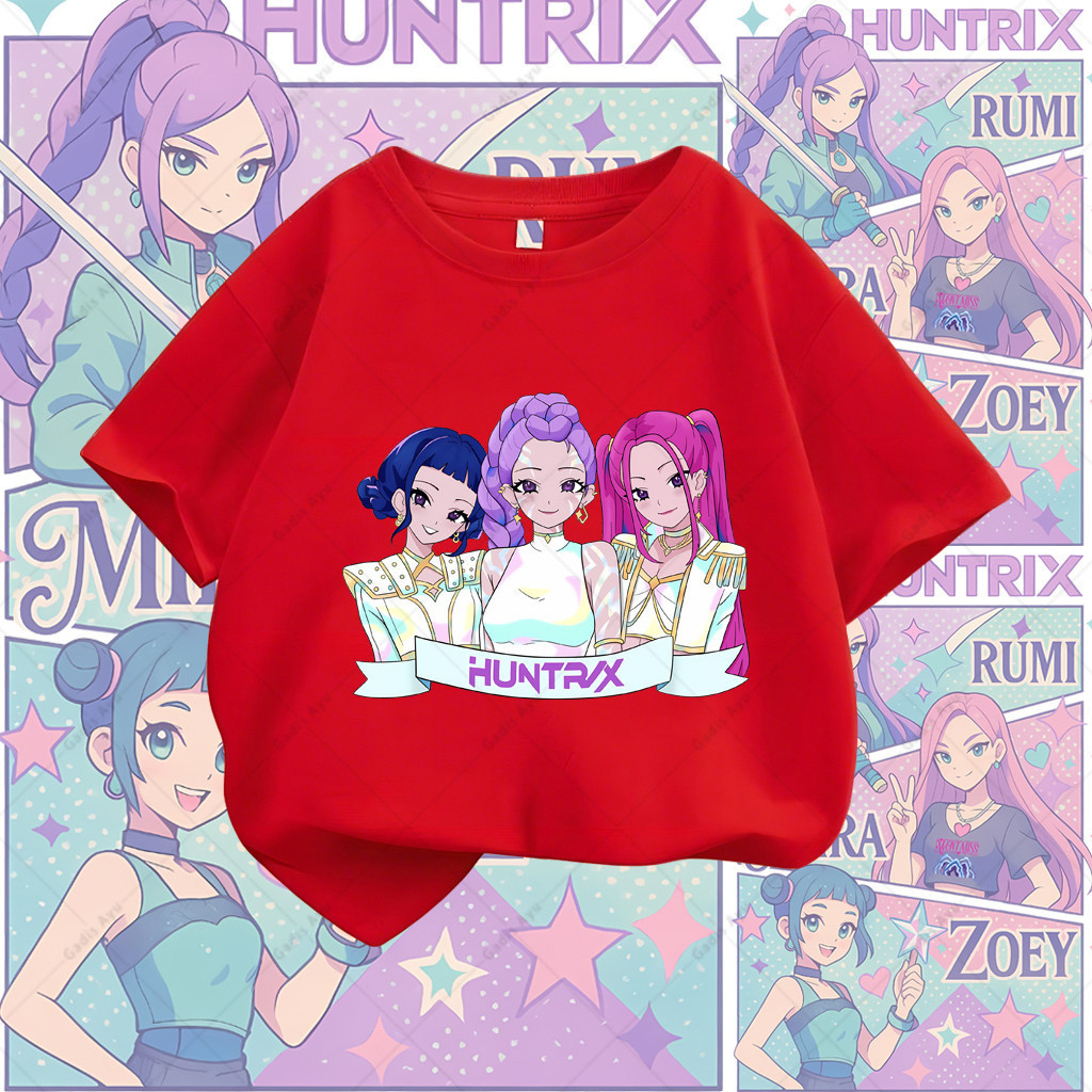 เสื้อยืดคอกลมผ้าฝ้ายแท้คุณภาพสูง พิมพ์ลาย K-pop Devil Hunter เหมาะสำหรับเด็กผู้หญิง มีขนาดให้เลือกตั้งแต่ 90-150 ราคา ถูกที่สุด ดีลบีเคเค แกลเลอรีภาพที่ 7