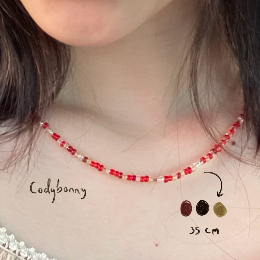 7 colors of beaded necklaces |สร้อยคอลูกปัด🍡