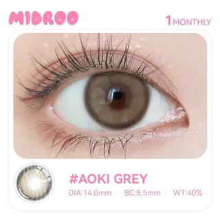 Midroo（new~） 【0°~-400°】 คอนแทคเลนส์ลาย🌲 Aoki/Apex🌴 Brown/Grey/Green-14.2mm สวยมากตาโต Monthly【COD】