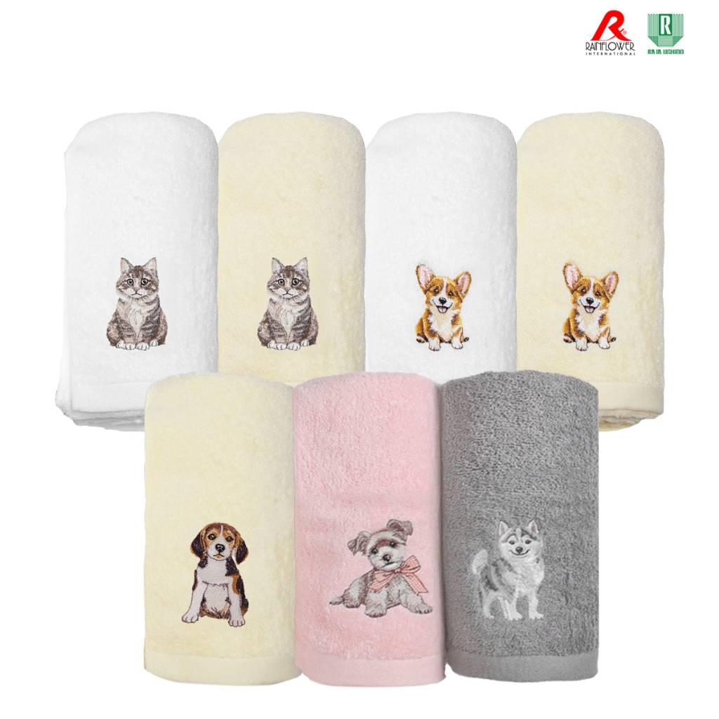 RAINFLOWER PET LOVER COLLECTION  ผ้าเช็ดตัวขนาด 70x135  cm. [ TTC274S7, TTC275S7 ]