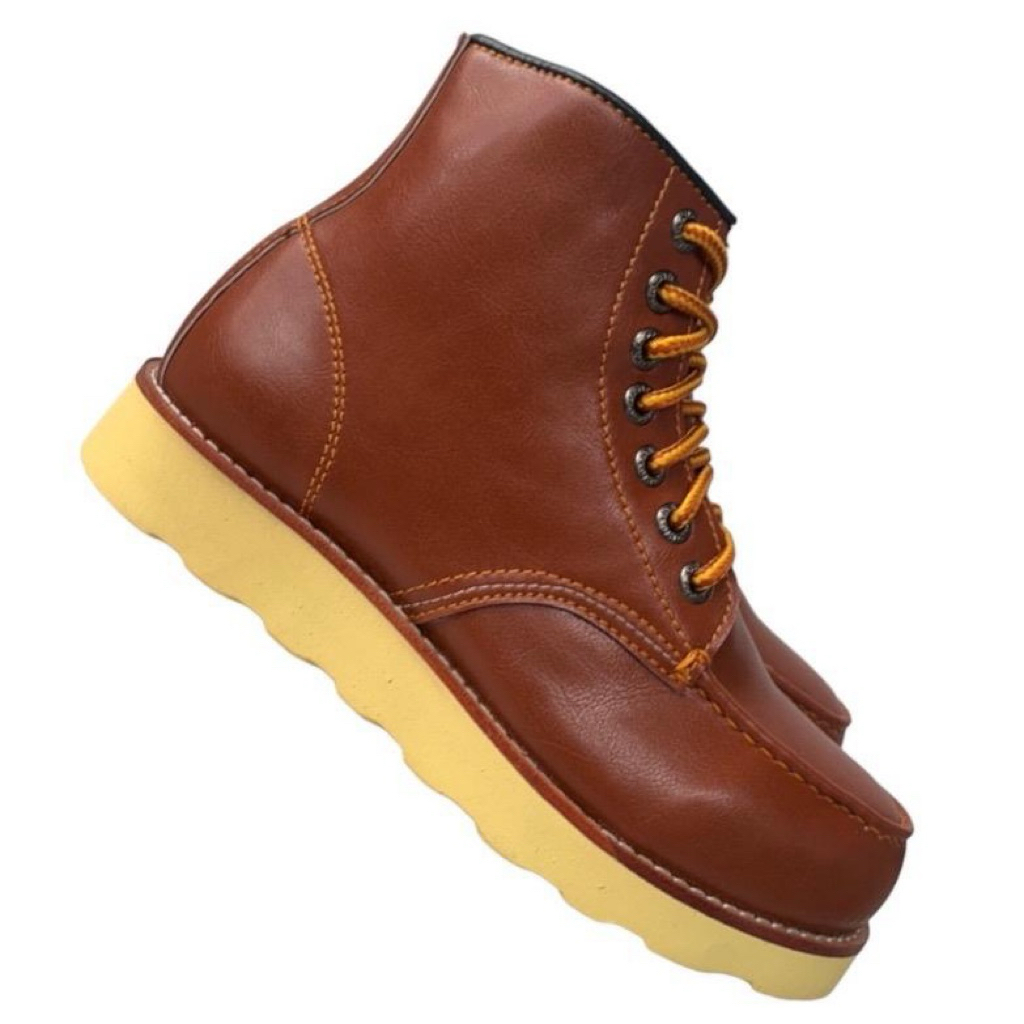 รองเท้าหนังหุ้มข้อ ทรงเรดวิง สีแทน(Size37-47)มี 2 สี