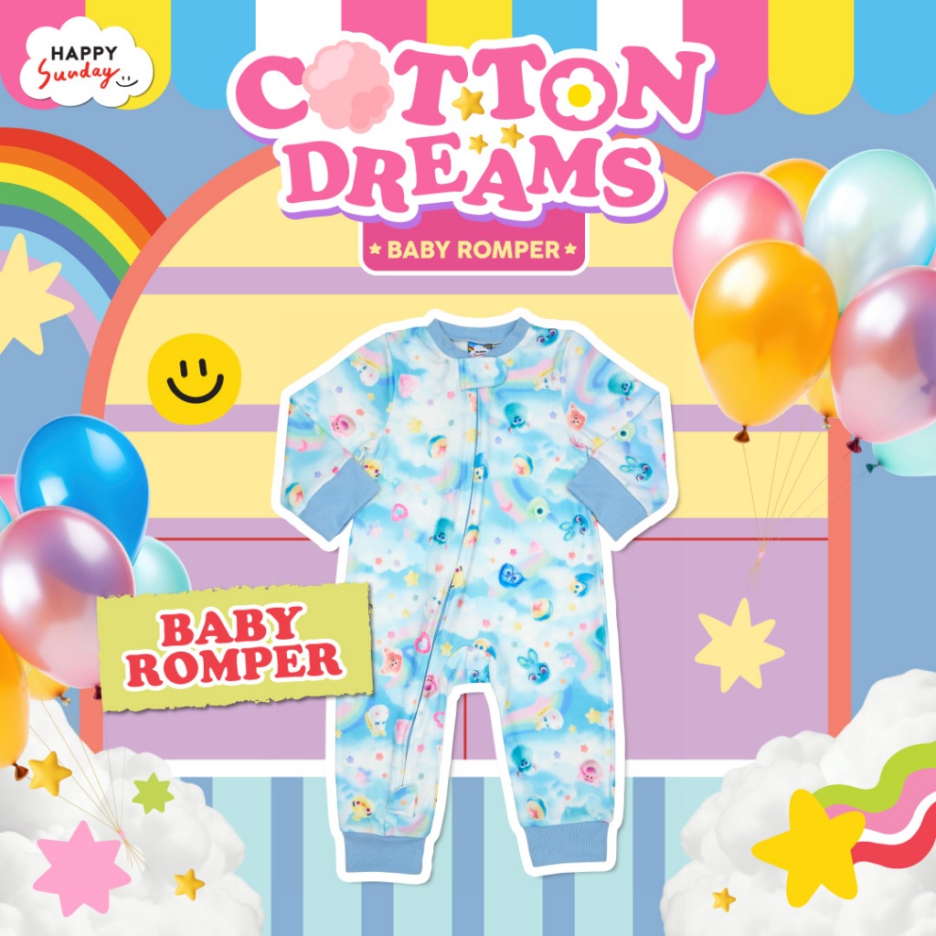 COTTON DREAMS HAPPY CLOUD BABY ROMPER