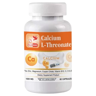 [1แถม1] แคลเซียม พลัส Calcium L-Threonate ตรา บลูเบิร์ด ขนาด 1000 มิลลิกรัม 60 แคปซูล