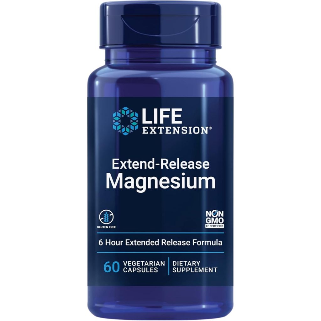 Life Extension Extend-Release Magnesium 6-Hour Extended Release 60 Vegetarian Capsules (No.4030)
