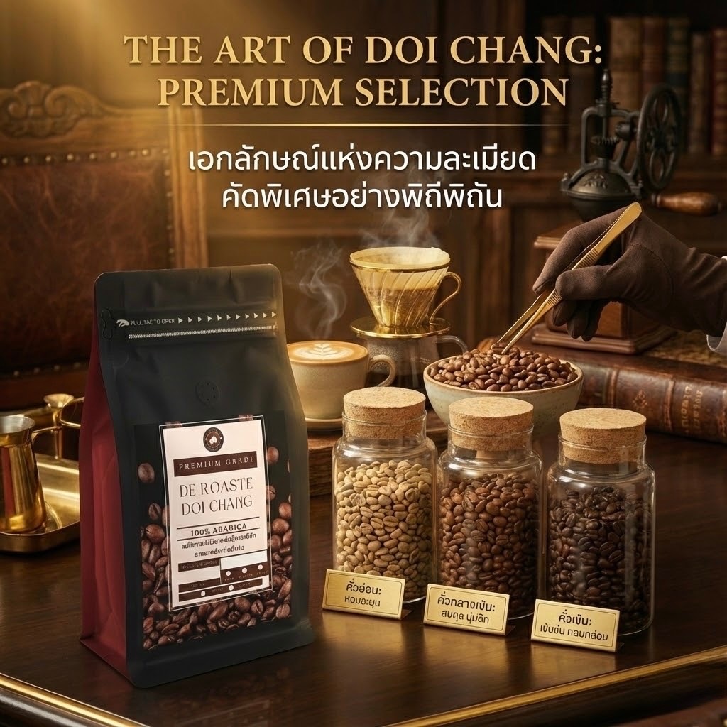 เมล็ดกาแฟดอยช้างอาราบิก้า คั่วกลางเข้ม - เกรดพรีเมียม ขนาด 250 กรัม - รูปที่ 7