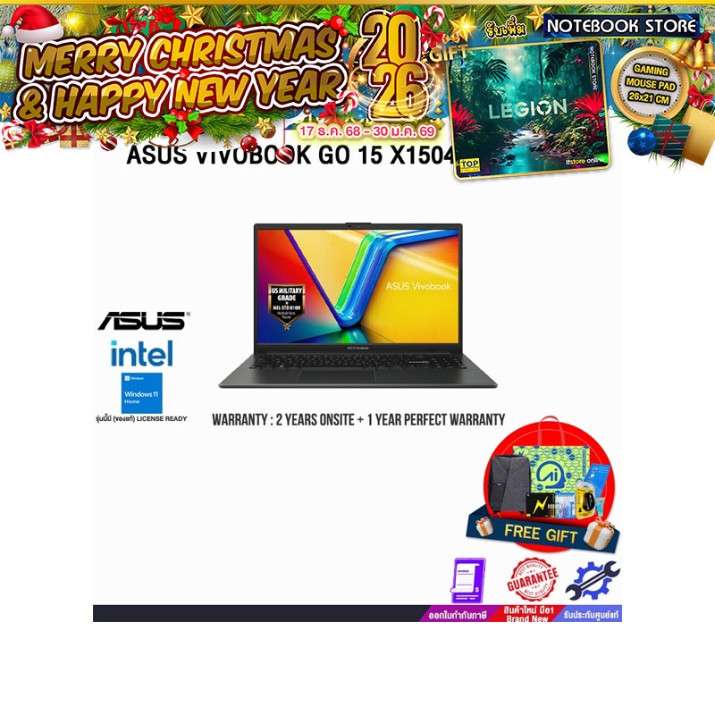 ASUS VIVOBOOK GO 15 X1504GA-BQ333W/i3-N305/ประกัน2YearsOnsite+1YearPerfectWarranty/BY NOTEBOOK STORE