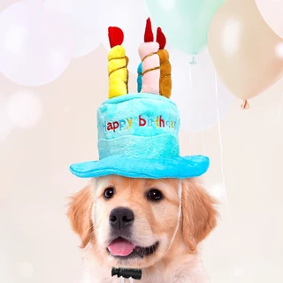 🔥 พร้อมส่ง หมวกวันเกิด Happy birth day🔥หมวกสัตว์เลี้ยง หมา แมว กระต่าย น่ารัก สีสันสวยงาม
