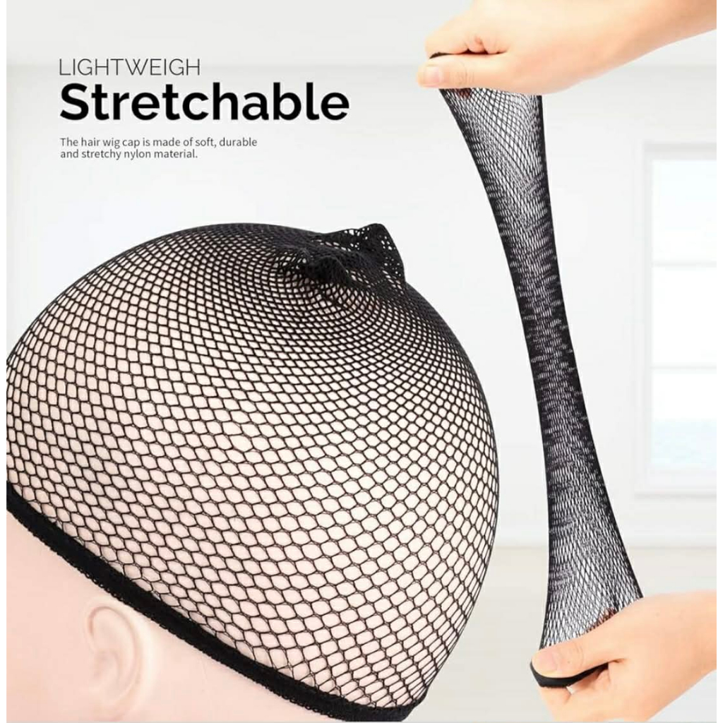 หมวกตาข่ายเก็บผม-1อัน Weaving Cap/ Invisible Hair Net Cap พร้อมส่งจากไทย