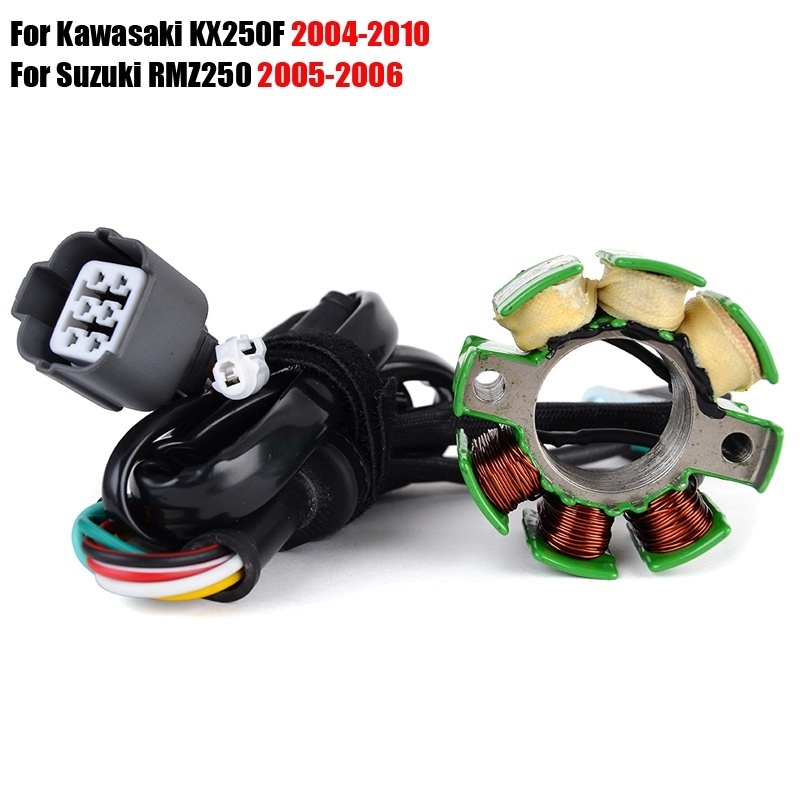 คอยล์สเตเตอร์ สําหรับ Suzuki RMZ250 RMZ 250 2005-2006 Kawasaki KX250F KX 250F 2004-2010 21003-0015 0