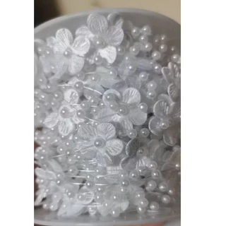SS07*พร้อมส่ง*มุกเส้นดอกไม้ 4 มม. มุกเส้นเอ็น ขายเป็นเมตร 1 เมตร (100ซม.)