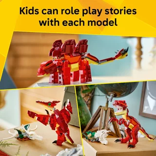 LEGO Creator 3 in 1 31379 Fierce Dinosaur (283pcs.), Building Blocks, Kids Toy