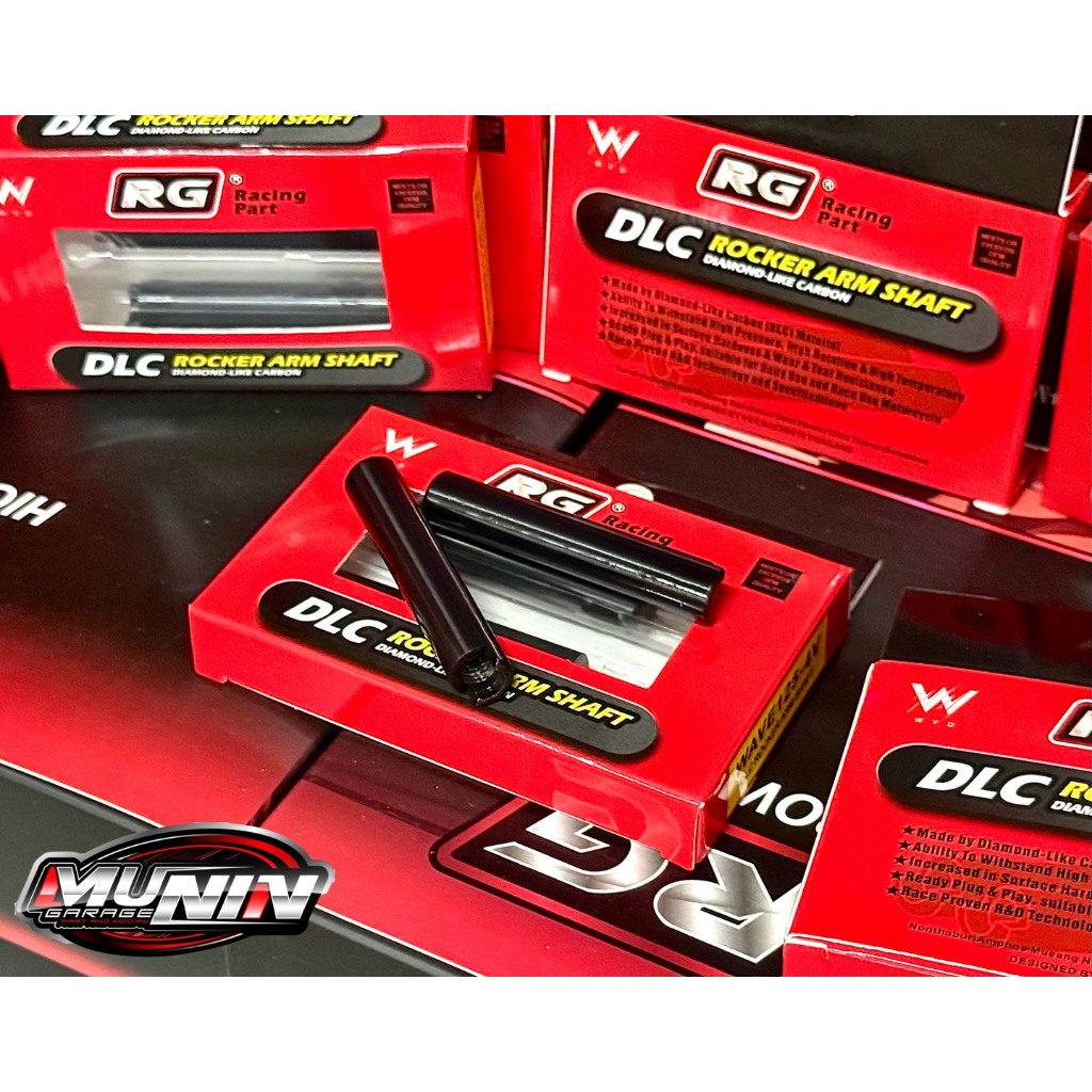 แกนกระเดื่อง DLC RG ฝา4วาล์วเวฟ125 แกนกระเดื่องแบบตันเคลือบผิวDLC ช่วยลดการกัดกร่อน ลื่นๆ