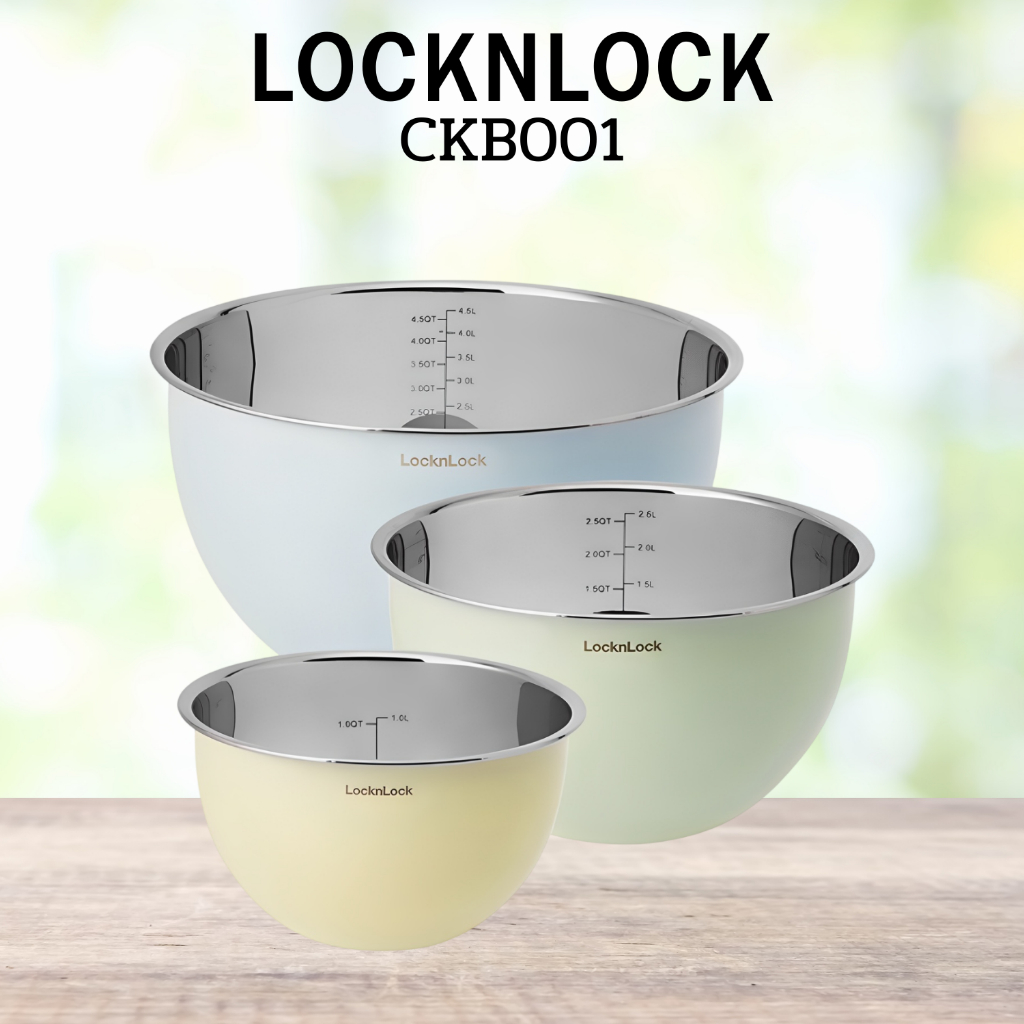 LocknLock ชุดชามผสมสแตนเลสสีสันสดใส รุ่น CKB001
