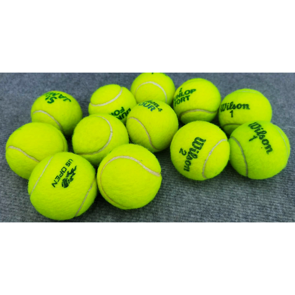 ลูกเทนนิสมือสอง ใช้แล้ว สภาพดีใช้ฝึก ซ้อม ตีเล่น  wilson st.james dunlop fort