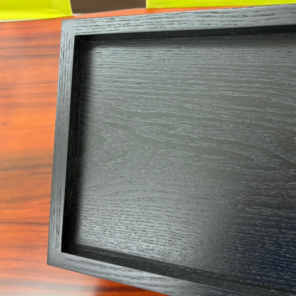 WOOD SERVING TRAY ROGER OAK BLACK ถาดไม้ OAK ถาดเสิร์ฟ ถาดเสริฟ จานไม้ ทรงสี่เหลี่ยมผืนผ้า ถาดใส่ของ ถาดใส่ของ - รูปที่ 3