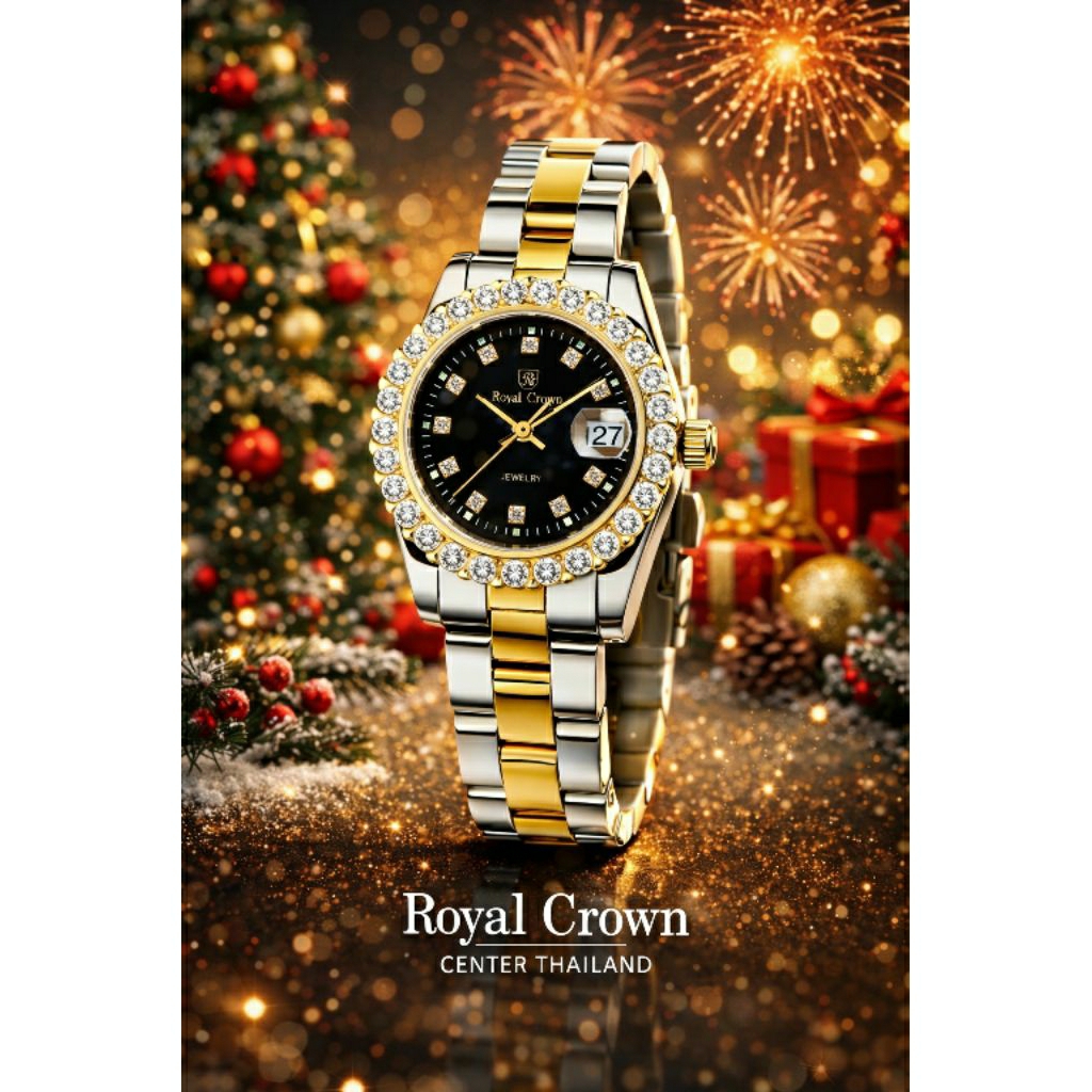 Royal Crown 3662L สีทอง Gold + ของแถมครบเซ็ท