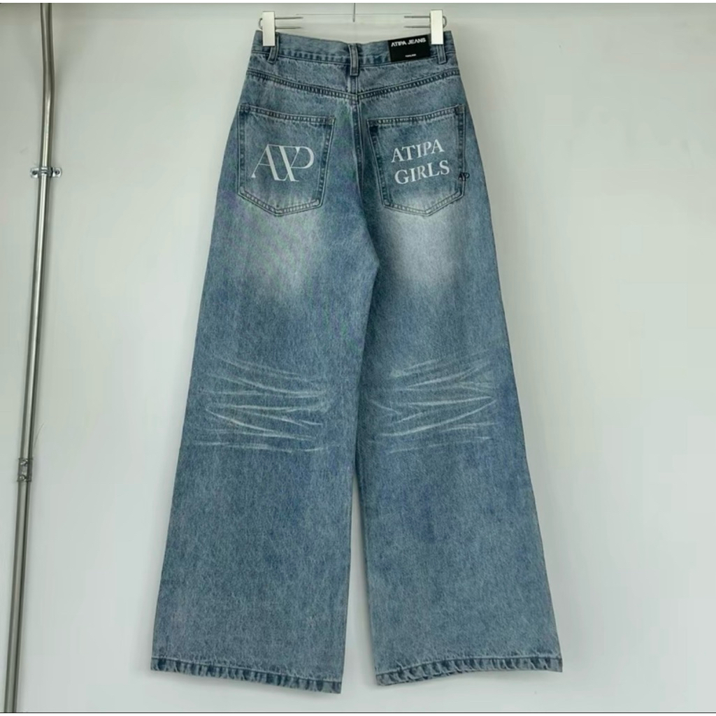 กางเกงยีนส์Atipaทรงกระบอก
