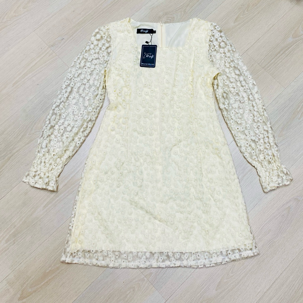 เดรสลูกไม้แขนยาว AP Style ไซส์ L