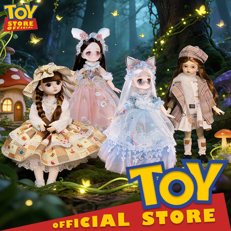 ตุ๊กตาเจ้าหญิงเปลี่ยนชุดได้ รองเท้าตุ๊กตา 30cm เสื้อผ้าตุ๊กตา 30ซม ตุ๊กตาน่ารัก bjd doll 1/6 ผู้หญิง