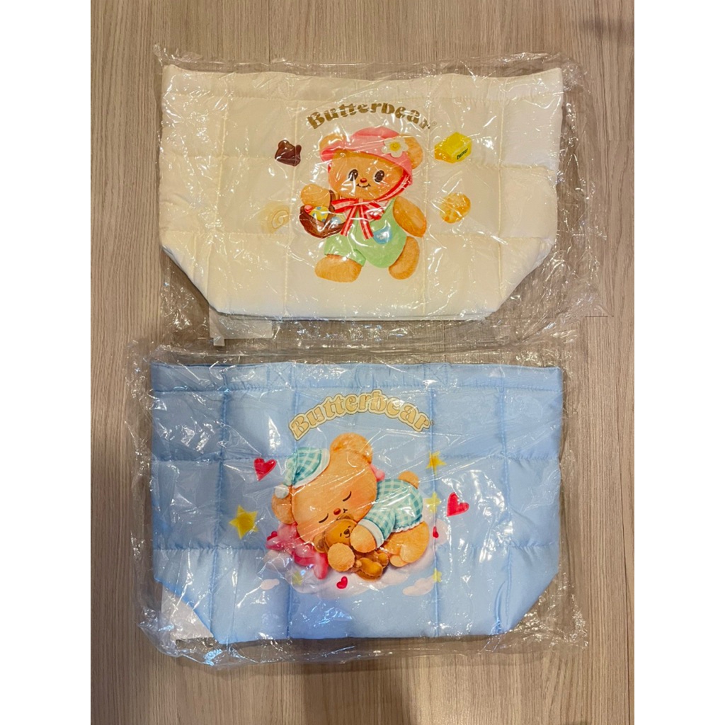 พร้อมส่ง✨กระเป๋าพัฟฟี่น้องเนย Butterbear🍰🧺🍒มีให้เลือก 2 สี