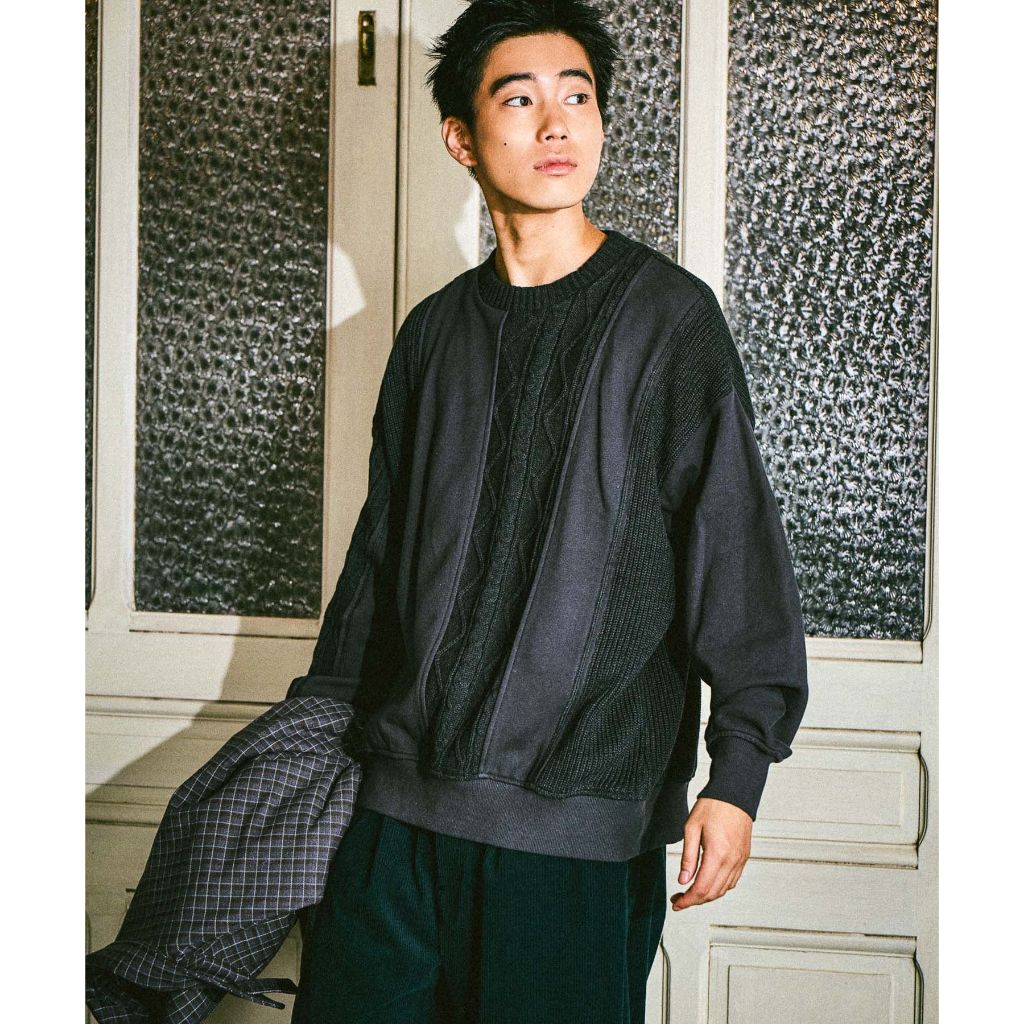 niko and ... เสื้อพูลโอเวอร์ ทรงหลวม ใส่สบาย Cable Docking Pullover