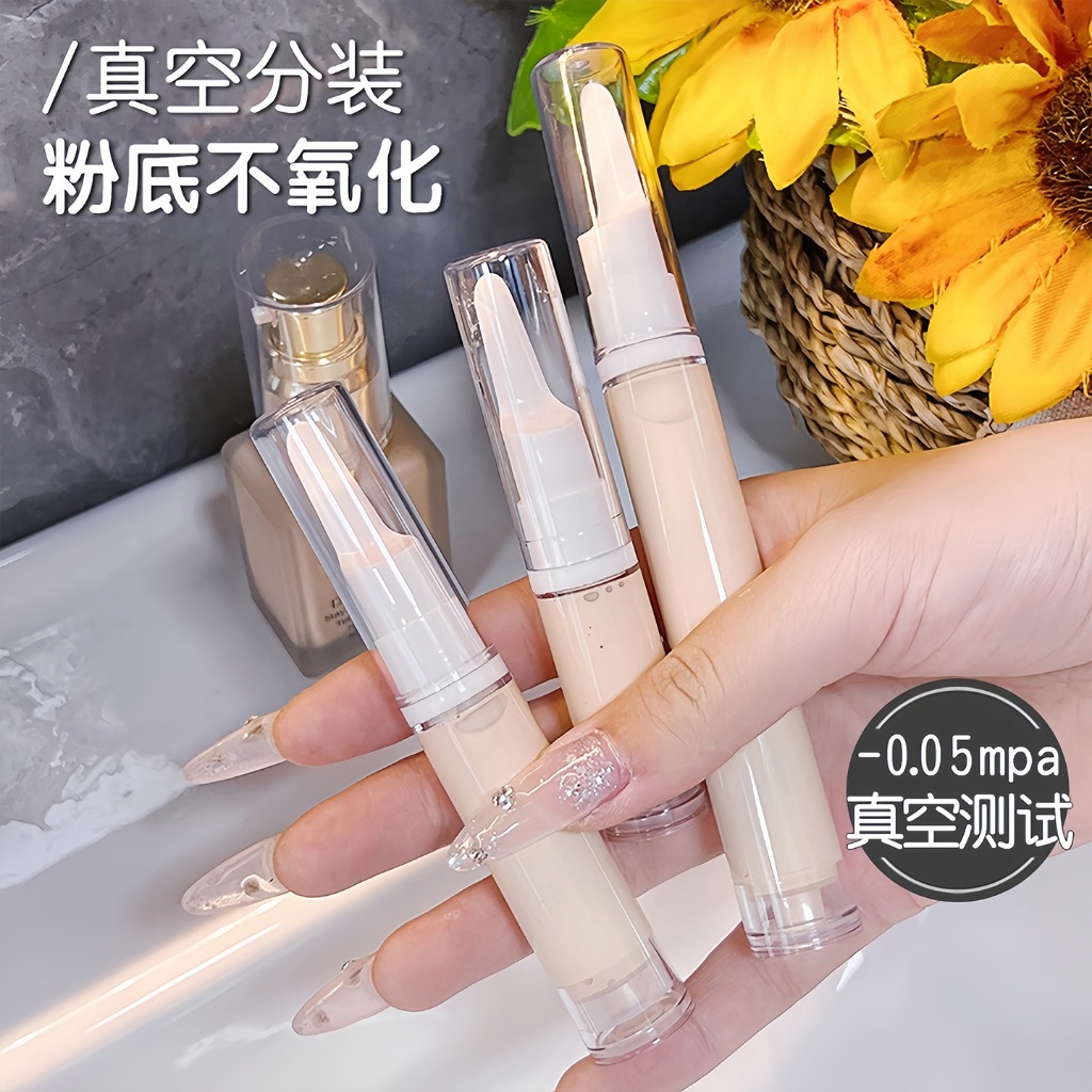 5/10/15 มล. ขวดจ่ายรองพื้น แบบใส / ขวดตัวอย่าง เอสเซนส์ เดินทาง แบบพกพา / หลอดเปล่า สูญญากาศ อายเจล ครีม - รูปที่ 2