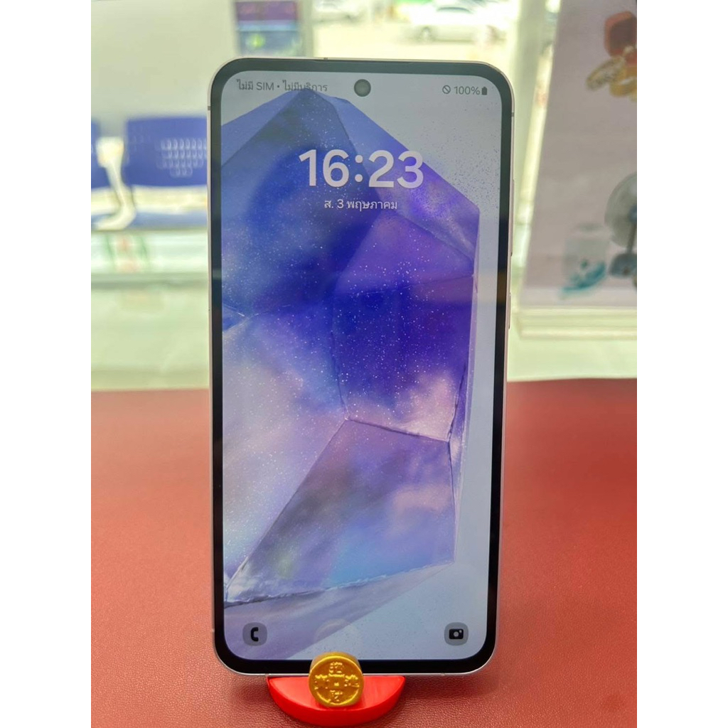 🛒🎉สินค้า (เป็นเครื่องติดมา ปลดให้แล้วห้ามรีเซ็ตเครื่อง🥹 📱 Samsung Galaxy A55 5G  สินค้ามือสอง Ram 12