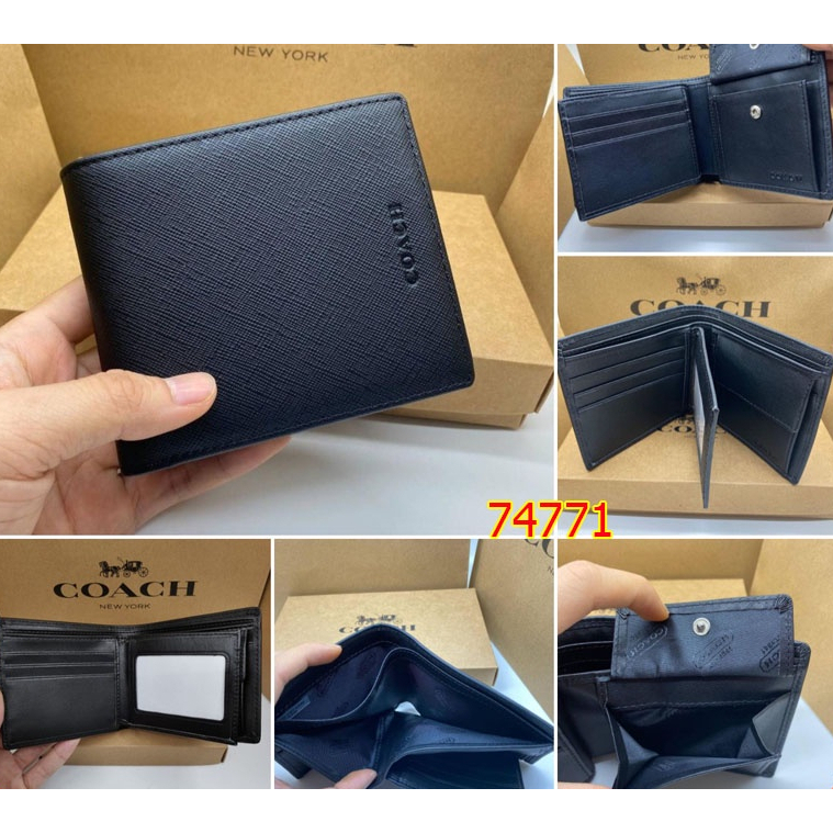 【จัดส่งรวดเร็ว】กระเป๋าสตางค์ ใบสั้น แบบพับได้ สําหรับผู้ชาย 74993 75086 26072 74771 - รูปที่ 6