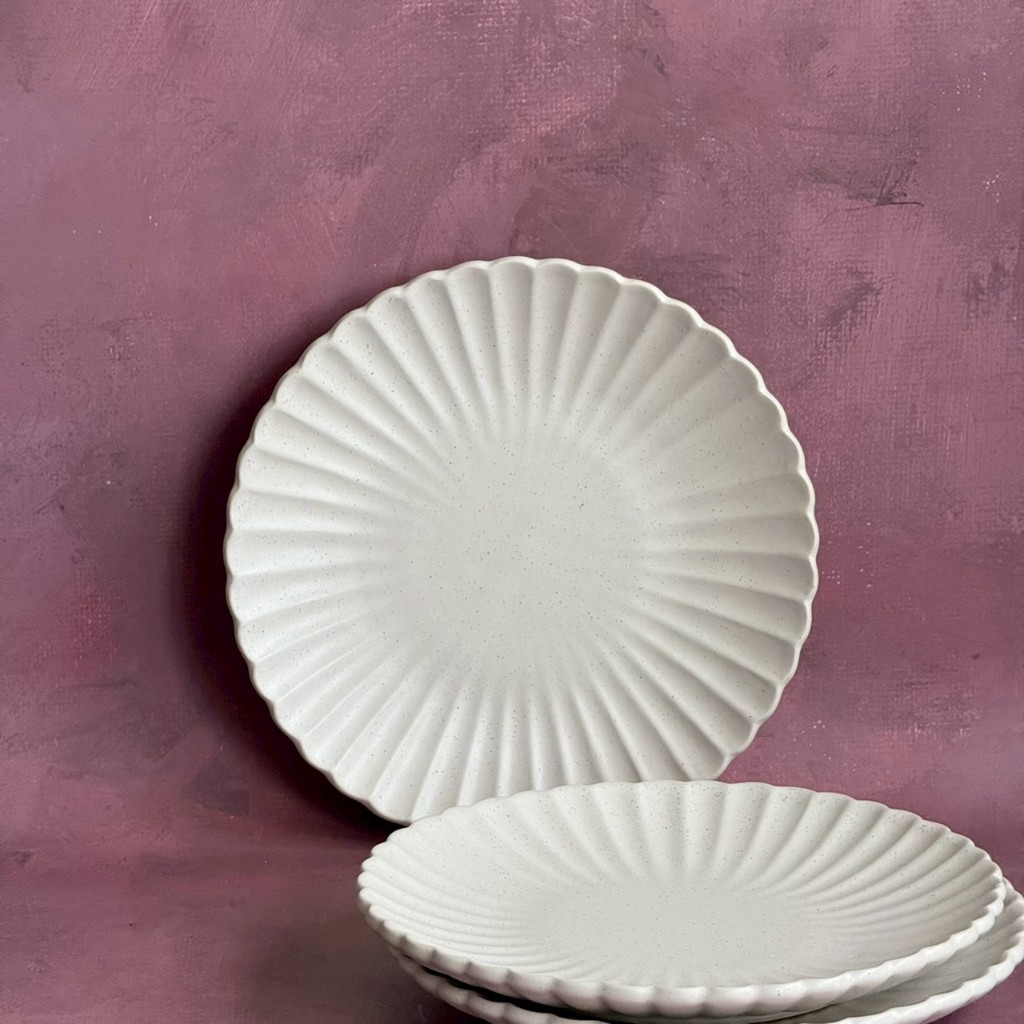 เซ็ตจานชามเซรามิค จานเซรามิค ชามเซรามิค ทรงดอกไม้ สีขาว Dinnerware set Plate Bowl – AT1CERAMIC ราคา ถูกที่สุด ดีลบีเคเค แกลเลอรีภาพที่ 3