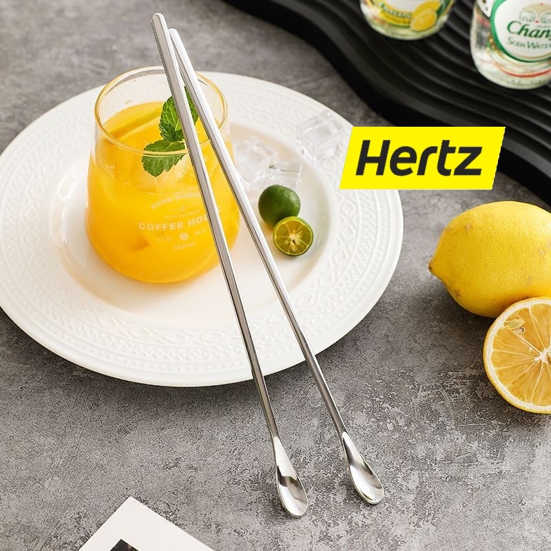 Hertz Cafe ช้อนคนด้ามยาว ช้อนสแตนเลส ช้อนชงกาแฟ บาร์ผสม RQSE