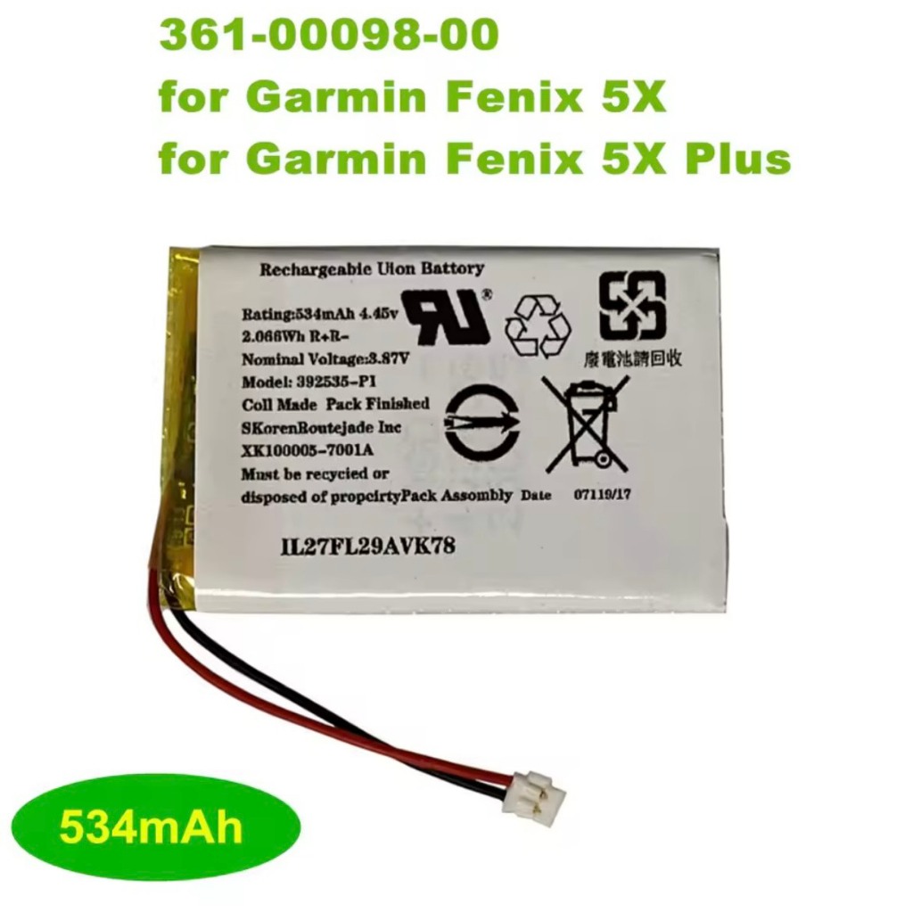 ยี่ห้อใหม่ 361-00098-00 นาฬิกาแบตเตอรี่สําหรับ Garmin Fenix 5X เปลี่ยนแบตเตอรี่ + เครื่องมือฟรี