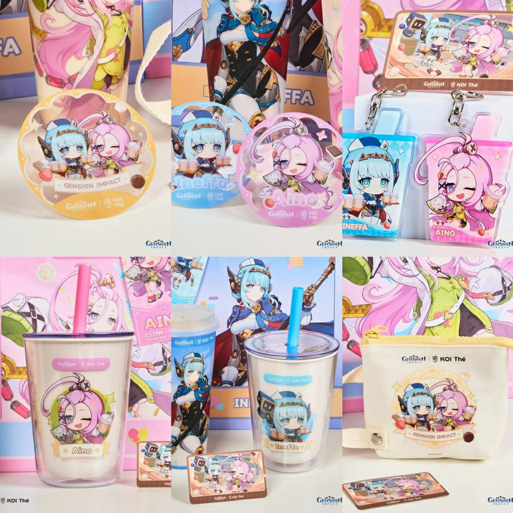 (ทักลด50%)คอมโบเซ็ต แก้ว Combo Set  Koi The Collaboration Genshin Impact เกนชินอิมแพ็ค ลิขสิทธิ์แท้