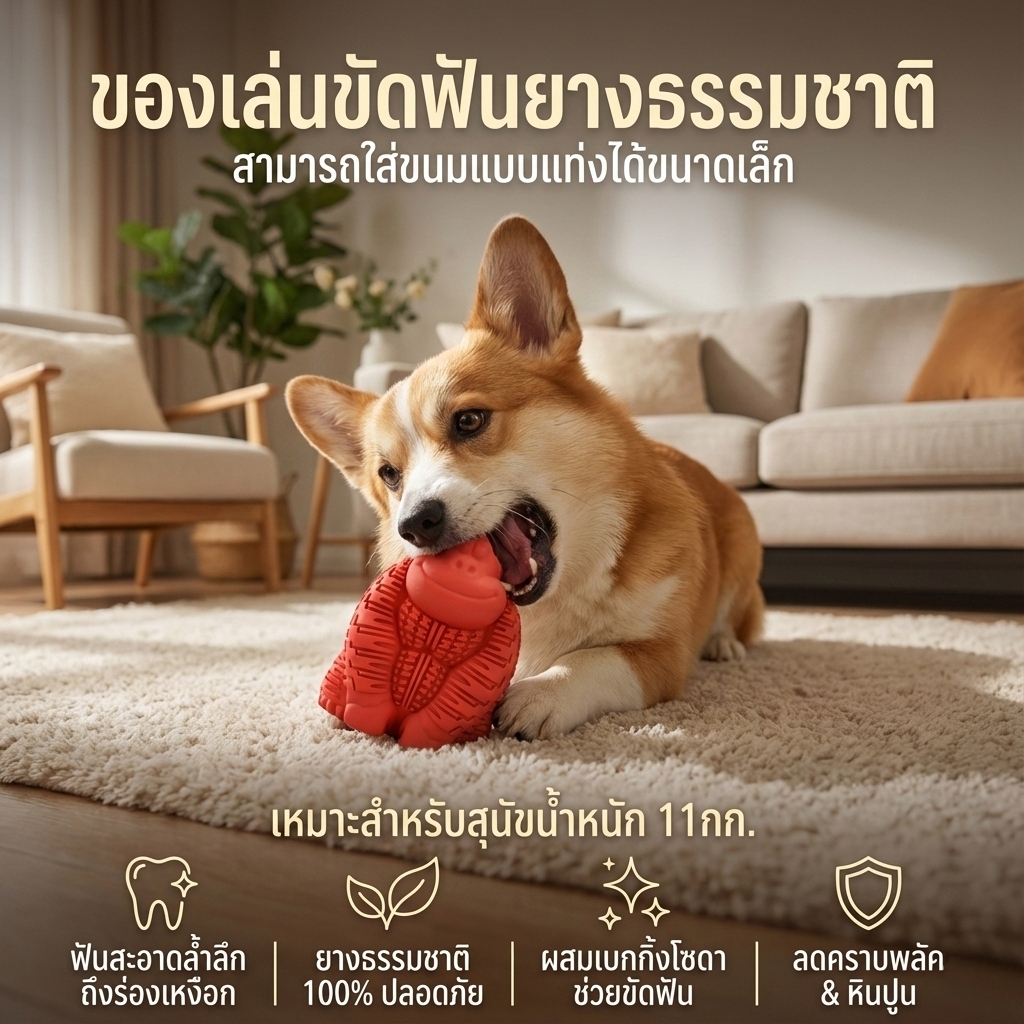 [แบรนด์แท้ USA🇺🇸] Arm and Hammer Treadz ของเล่นสุนัข ดูแลเหงือกและฟัน กอริล่า ตัวเล็ก