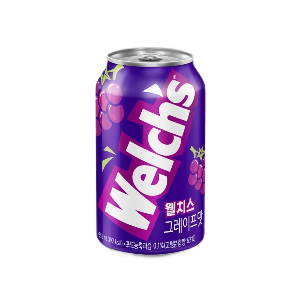 [ของแท้] 웰치스포도 Nongshim Welch’s Grape Soda (น้ำองุ่นโซดา) 355ml