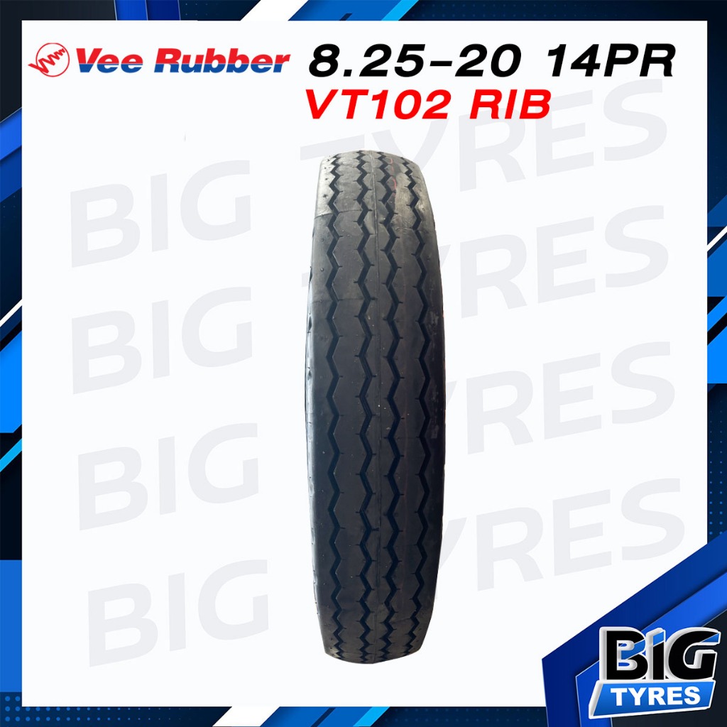 ยางรถบรรทุกผ้าใบ VeeRubber 8.25-20 14 PR รุ่น VT102 RIB